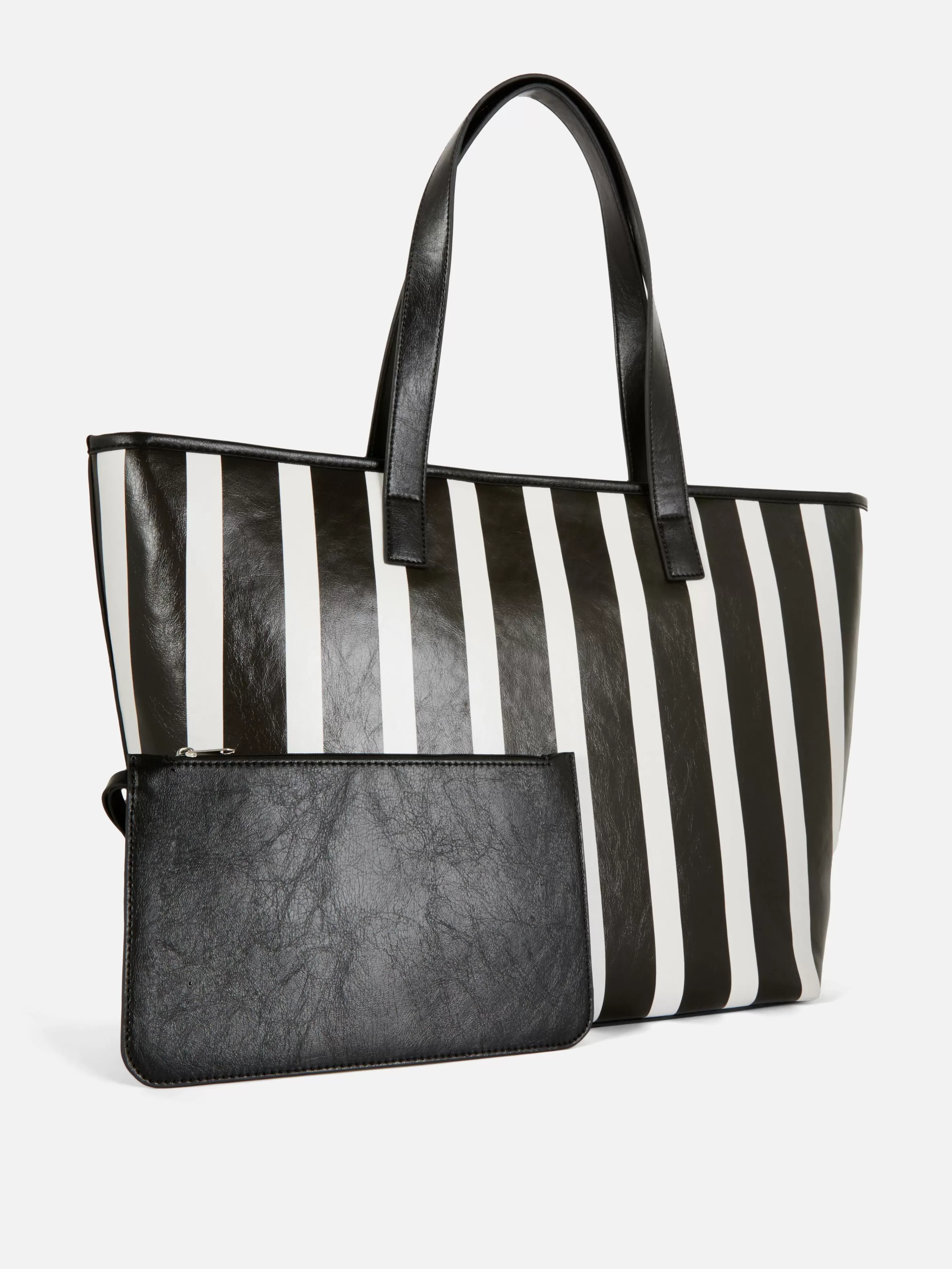 Primark Taschen Und Portemonnaies | Gestreifte Tote Tasche Schwarz/Weiß