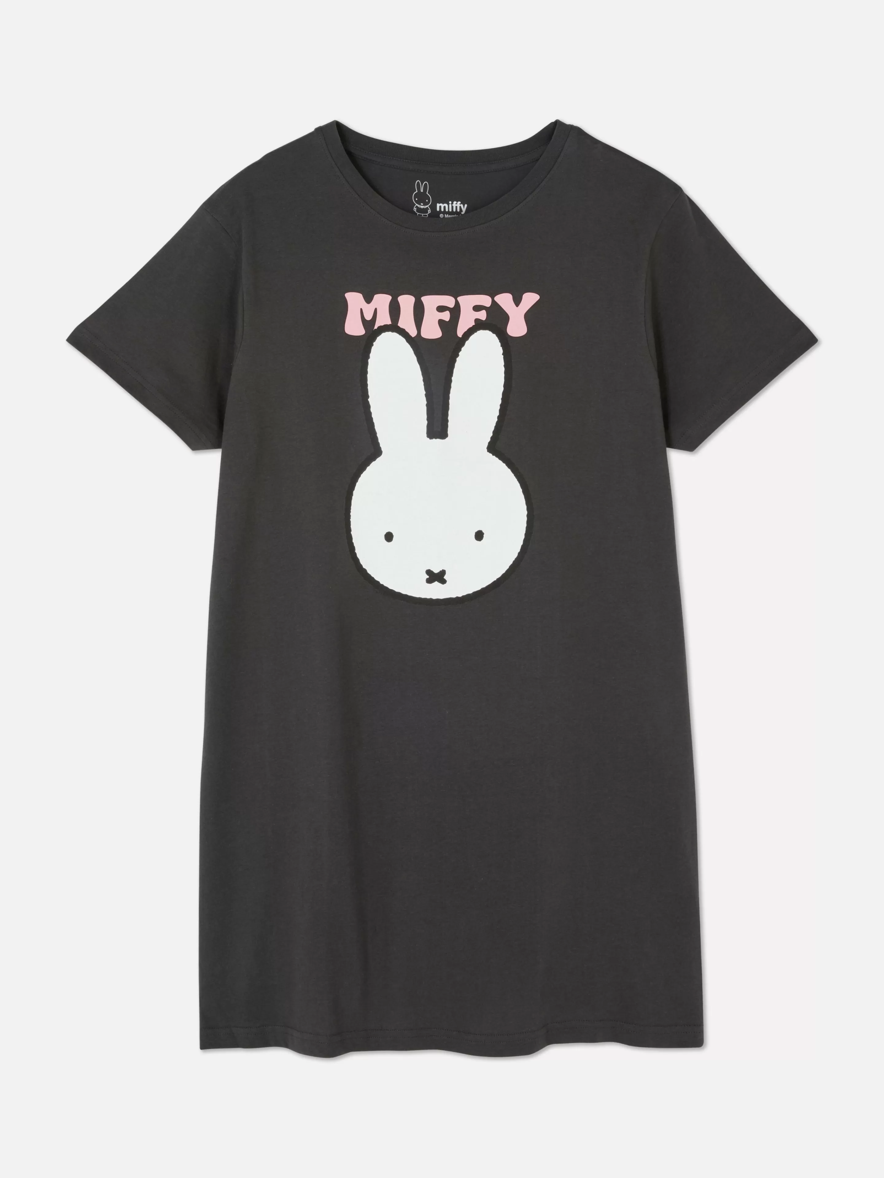Primark Schlafshirts Und Nachthemden | Langes „Miffy“ Nachthemd Anthrazitfarben