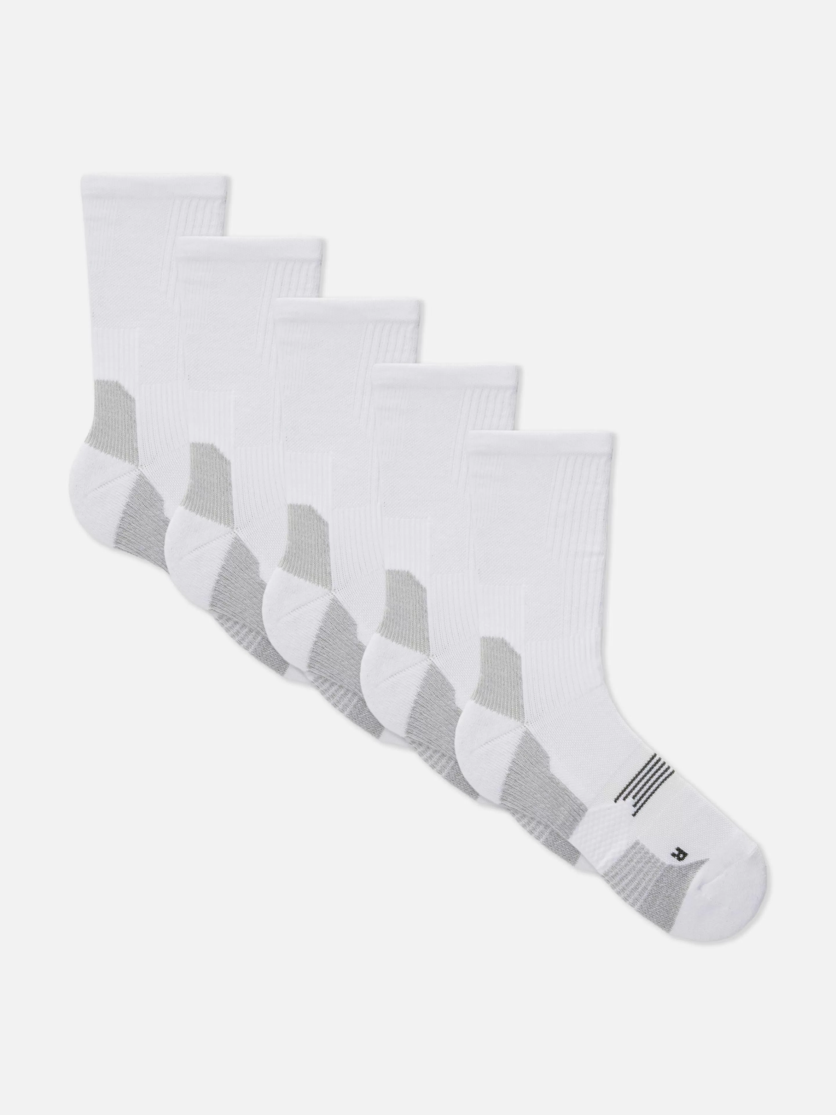 Primark Socken | Sportbekleidung | Performance-Socken, 5er-Pack Weiß