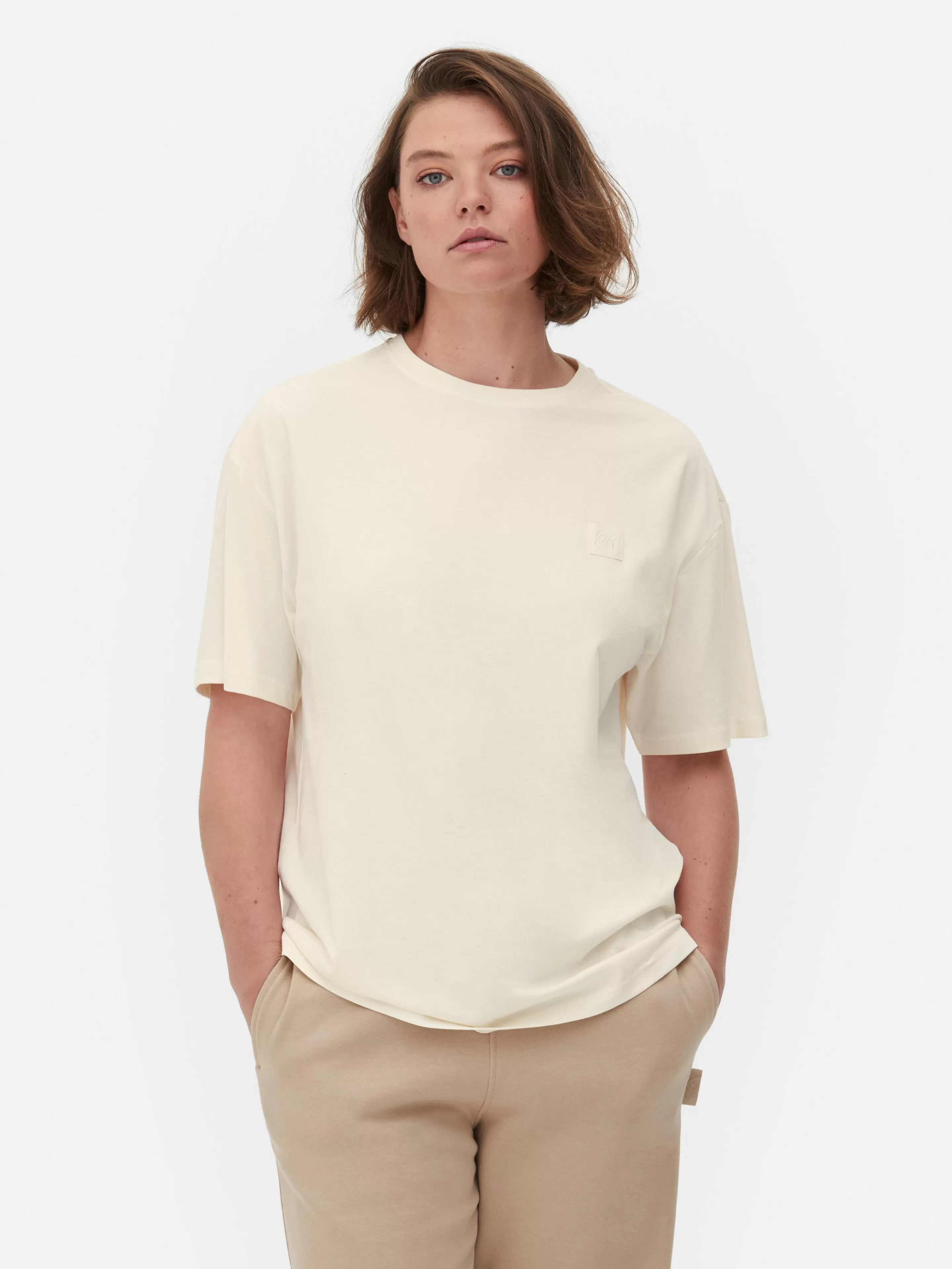 Primark Tops Und T-Shirts | „Rita Ora“ T-Shirt Im Boyfriend-Look Elfenbeinfarben