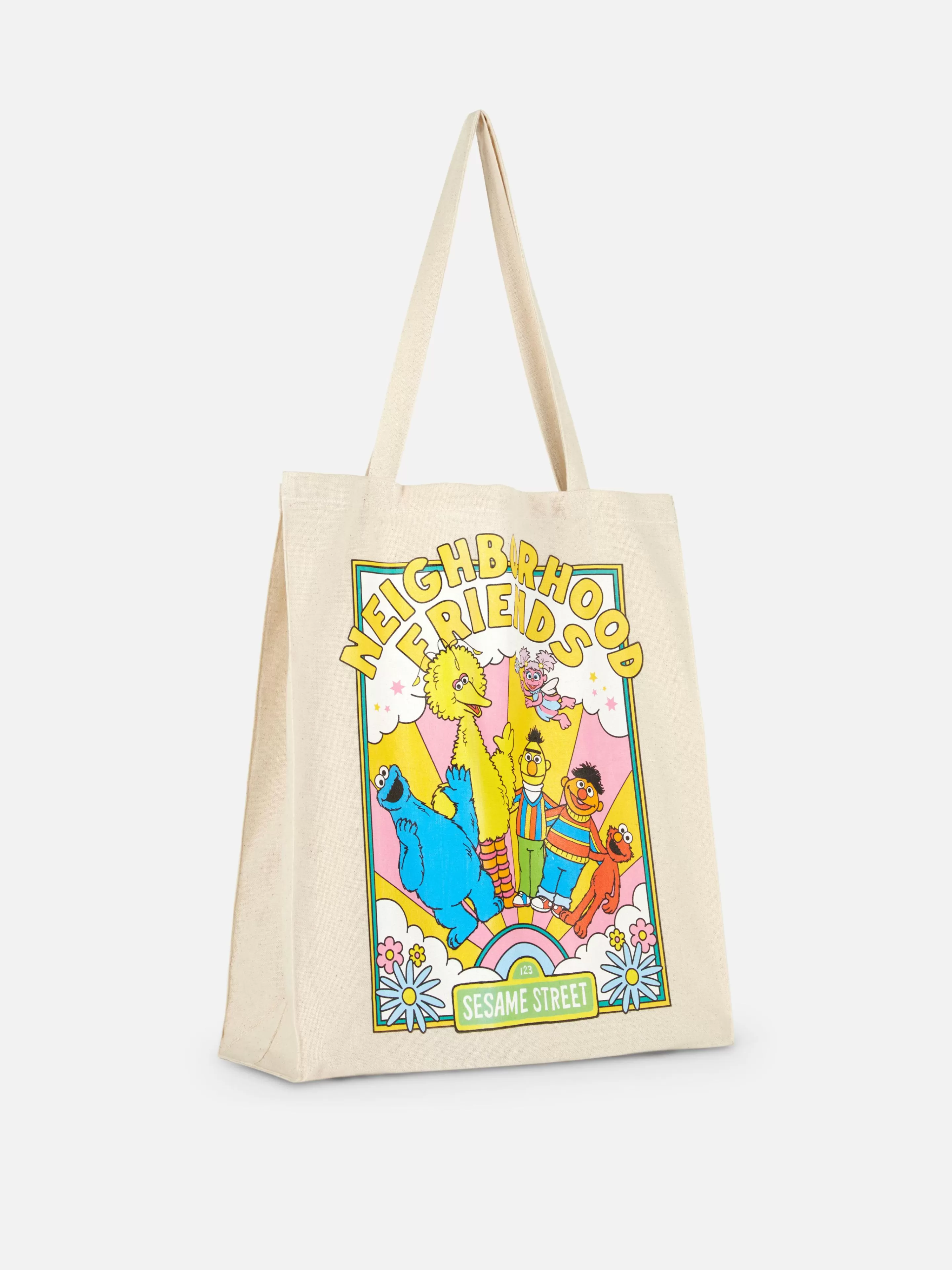 Primark Taschen Und Portemonnaies | „Sesamstraße“ Tragetasche Aus Canvas Naturfarben