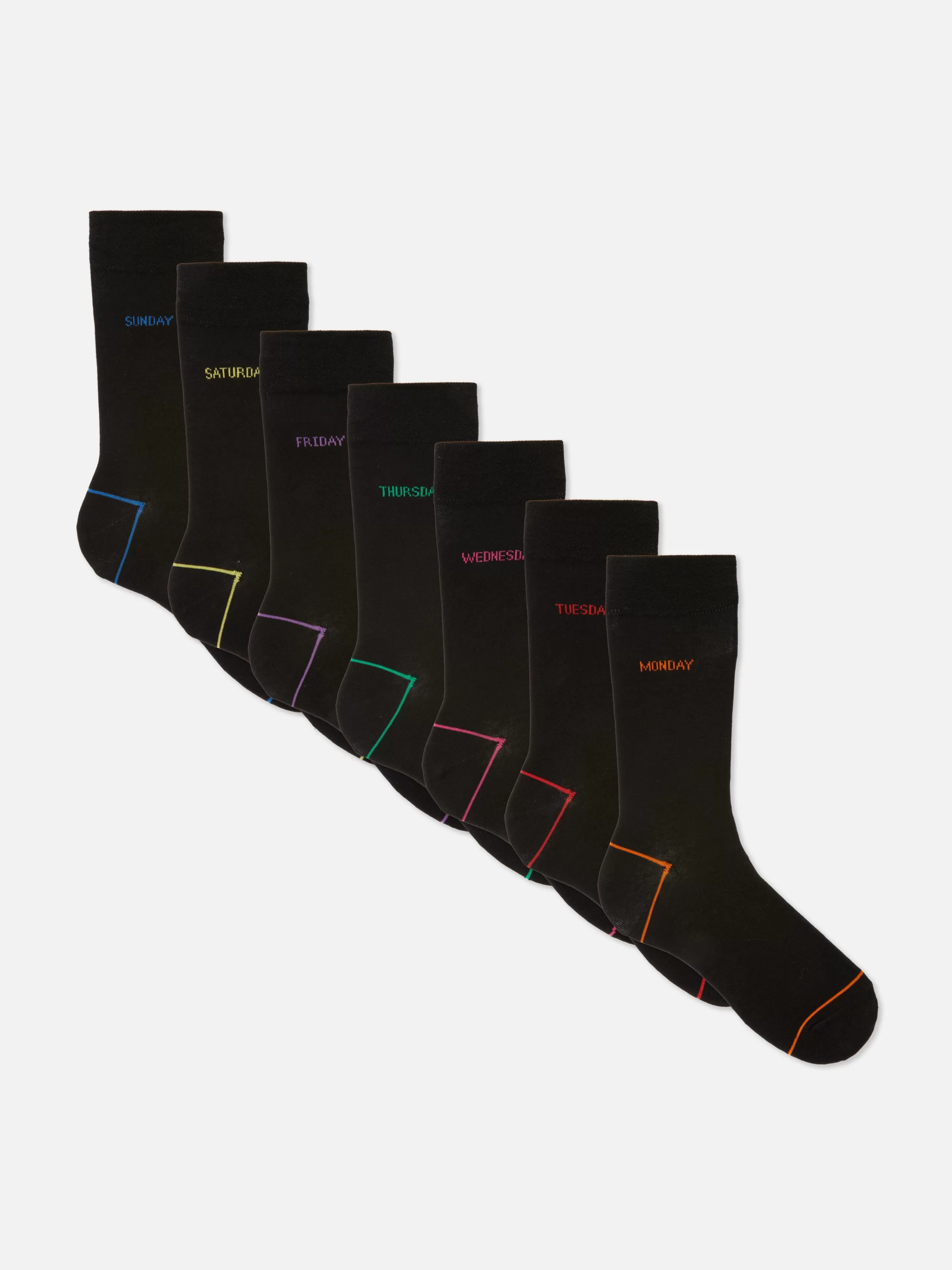 Primark Socken | Socken Für Jeden Tag Der Woche, 7er-Pack Schwarz