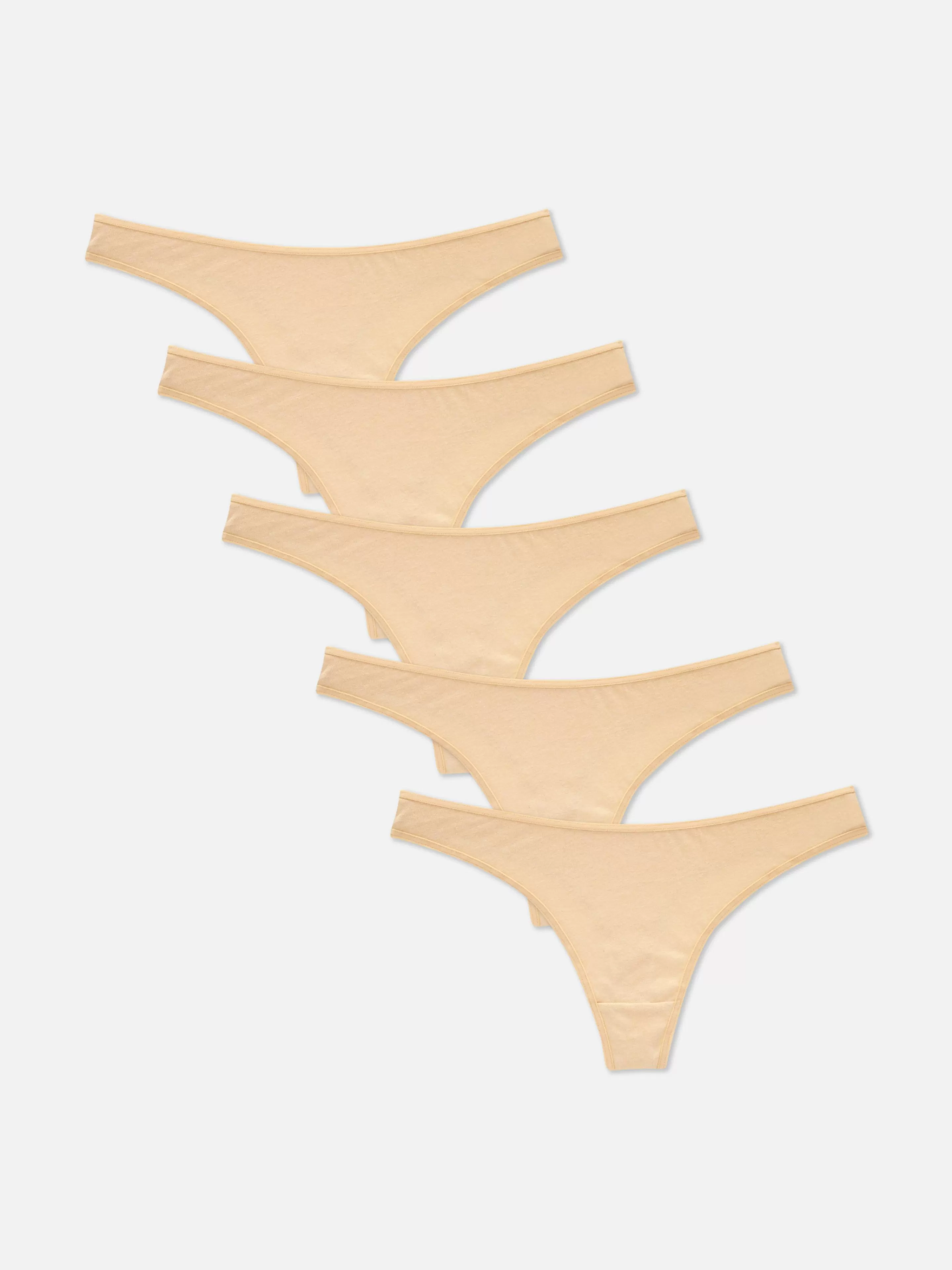 Primark Slips | Tangas Für Jeden Tag, 5er-Pack Taupefarben